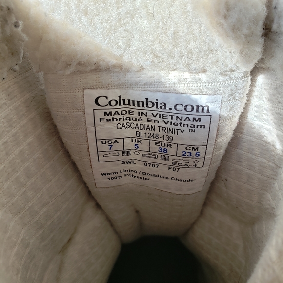 Columbia - Cascadian Trinity | White Winter Boots Waterproof Insulated US 7 - Picture 13 of 13